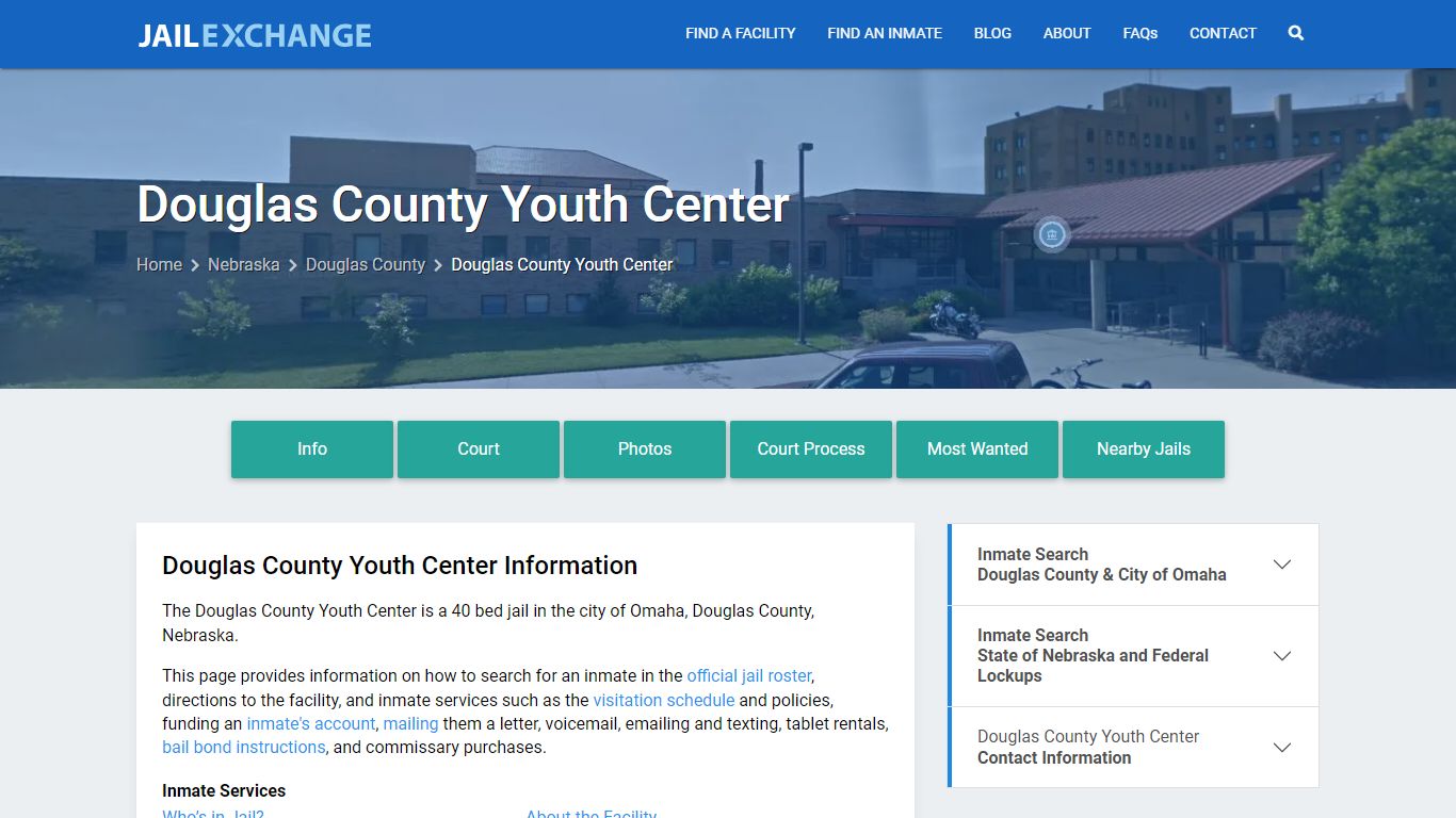 Douglas County Youth Center, NE Inmate Search, Information - Jail Exchange